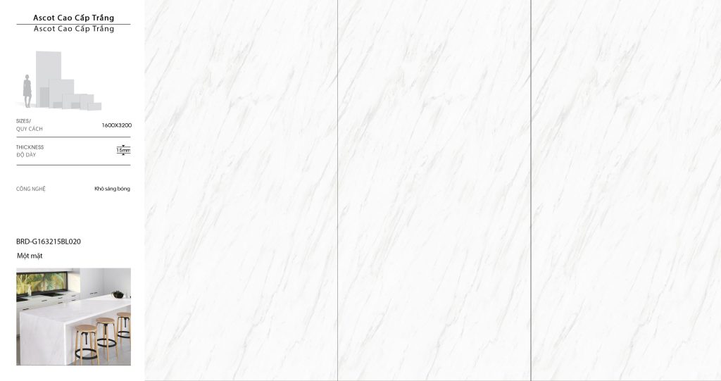 Mẫu đá Ascot Cao Cấp Trắng — ảnh 1