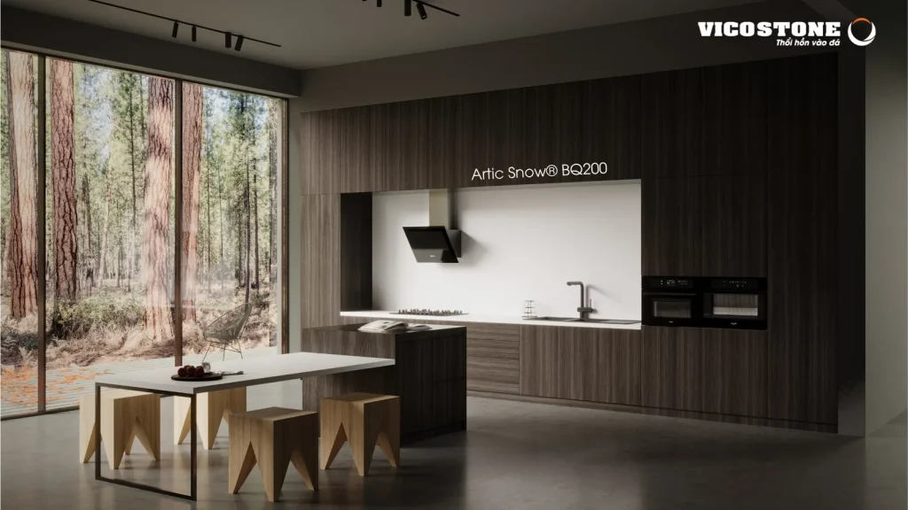 Bề mặt Artic Snow BQ200 trong không gian minh họa