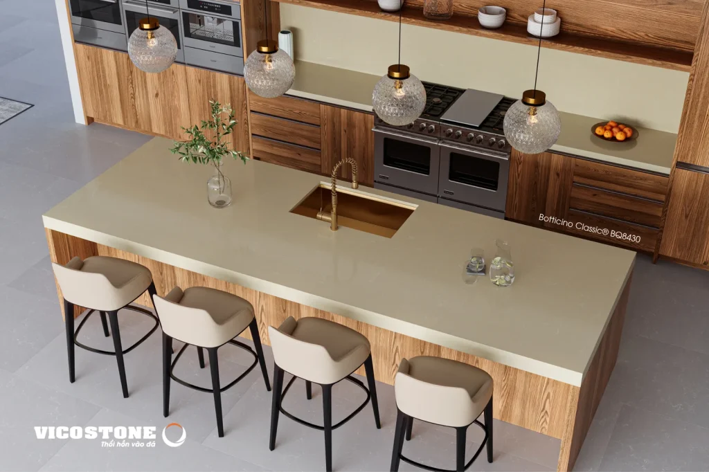 Bề mặt Botticino Classic BQ8430 trong không gian minh họa