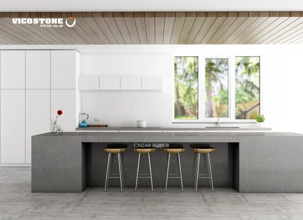 Bề mặt Cinza BQ8808 trong không gian minh họa