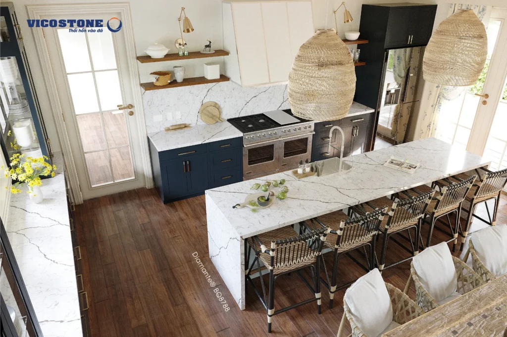 Bề mặt Diamante BQ8788 trong không gian minh họa
