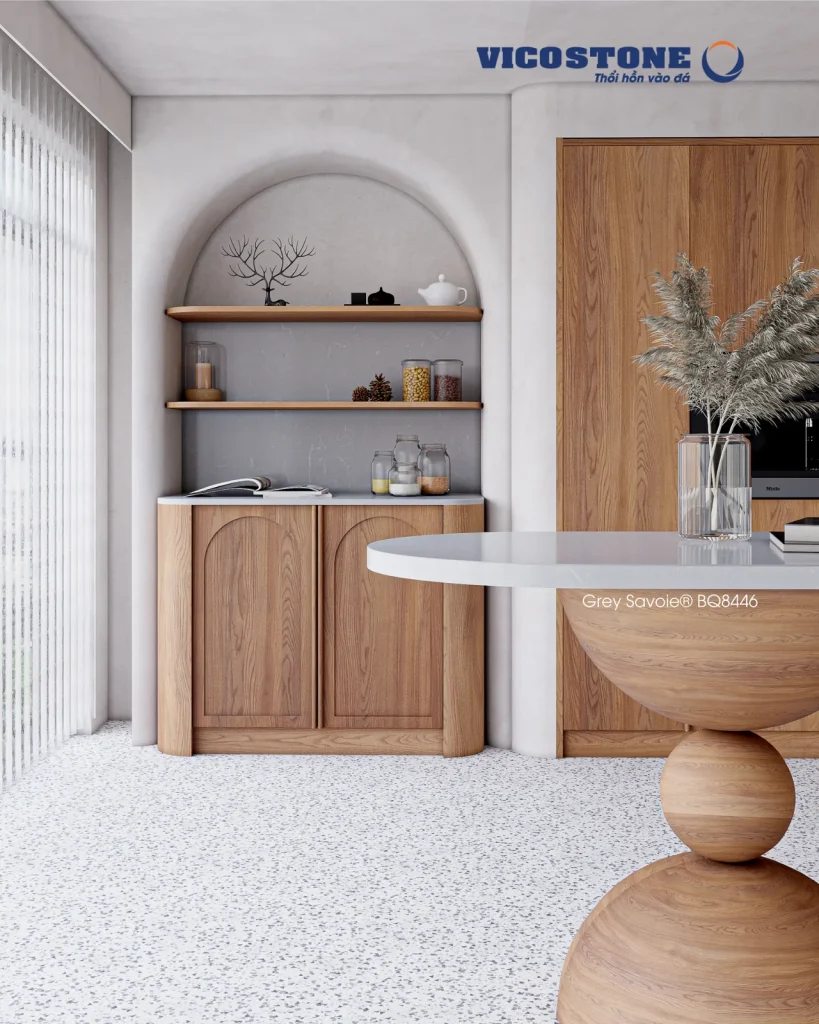 Bề mặt Grey Savoie BQ8446 trong không gian minh họa