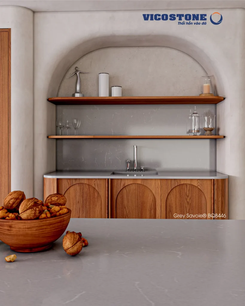 Bề mặt Grey Savoie BQ8446 trong không gian minh họa