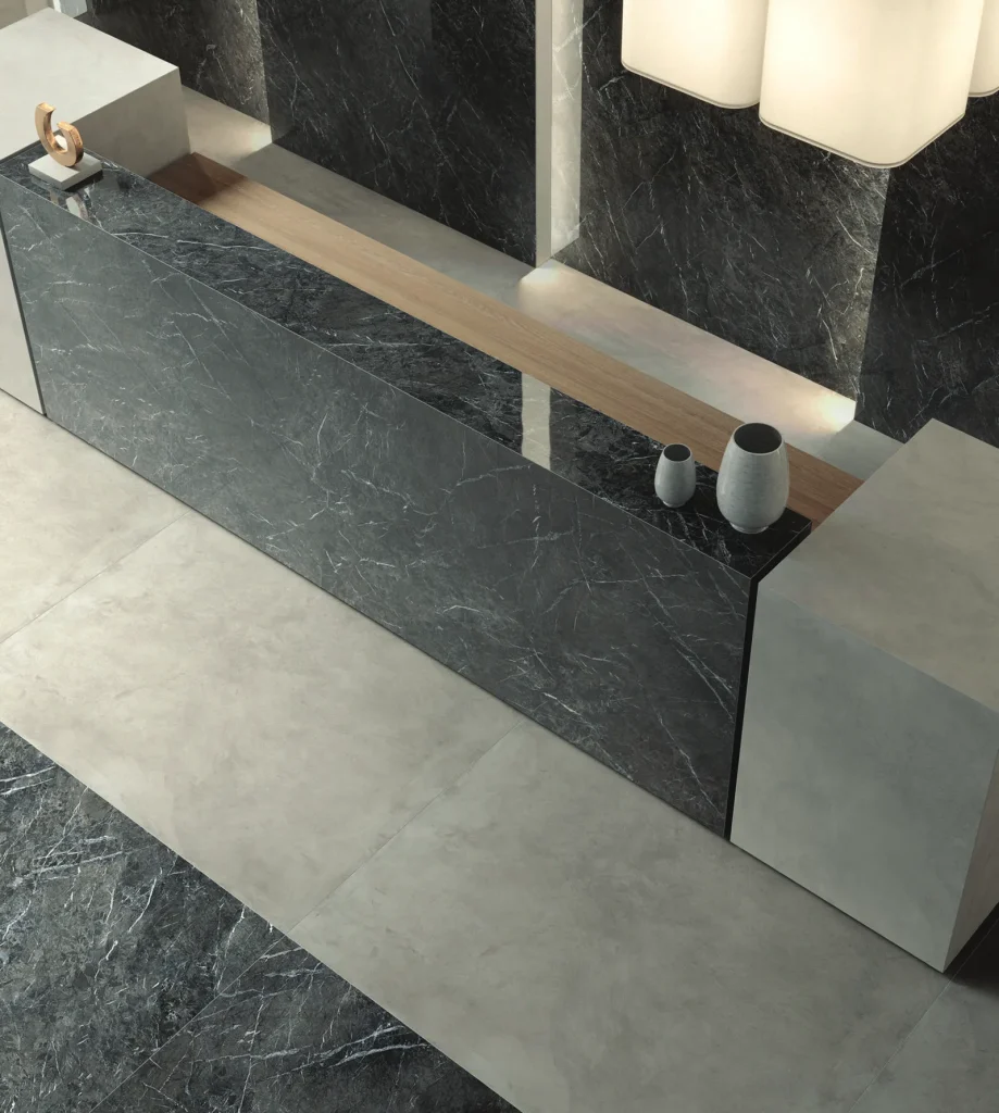 Bề mặt GRIGIO CARNICO trong không gian minh họa