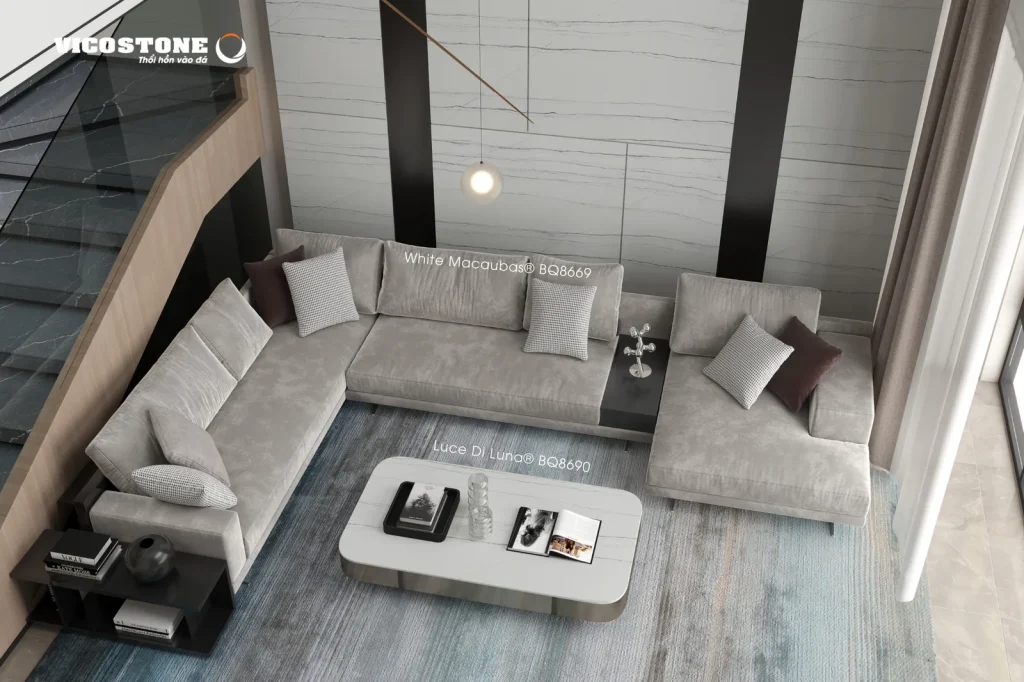 Bề mặt Luce Di Luna BQ8690 trong không gian minh họa