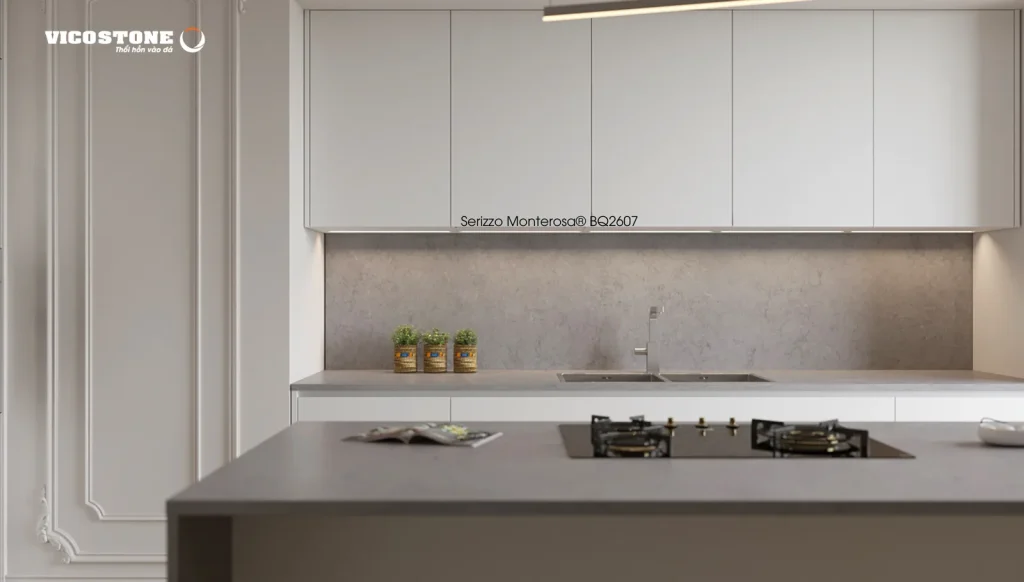 Bề mặt Serizzo Monterosa BQ2607 trong không gian minh họa