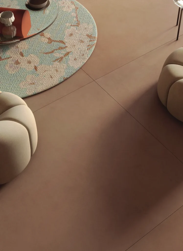 Bề mặt Terre Terra Cotta trong không gian minh họa