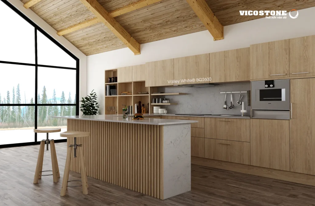 Bề mặt Valley White BQ2600 trong không gian minh họa