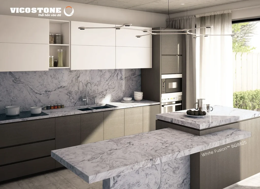 Bề mặt White Fusion BQ8825 trong không gian minh họa